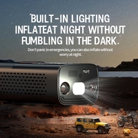 Gonfleur de pneus électrique sans fil compact et portable, lumière LED ABS, gonfleur de pneus de voiture, jauge de pression numérique, arrêt automatique