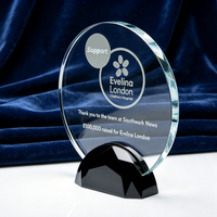 Fabricant de trophées Plaque de récompense en verre avec impression couleur UV gravée au laser trophée en cristal personnalisé