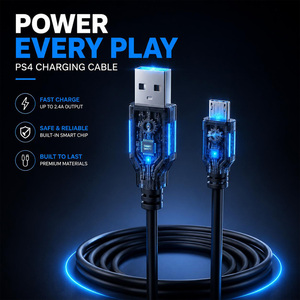 Câble de données USB filaire de 1,5 m pour <span class=keywords><strong>chargeur</strong></span> de manette de jeu Slim/Pro - Product Image 4