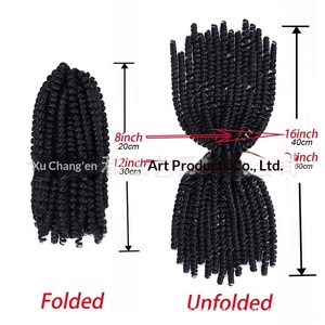 Perruque en fibre chimique pour femmes, style tresses africaines, torsades à ressort explosives, tube d'enroulement, cheveux au <span class=keywords><strong>crochet</strong></span>, pour le printemps, transfrontalier - Product Image 2
