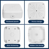 Caja de Conexiones de Plástico Resistente a la Intemperie IP66 para Cámara CCTV, Soporte de Montaje Oculto para Cable Exterior, Base Profunda, Caja de Conexiones de Pared