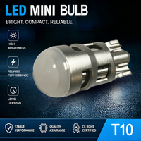 Ampoules LED T10 2W blanches pour voitures, sans erreur CANBUS, COB DC12V, éclairage intérieur, plaque d'immatriculation, pièces automobiles