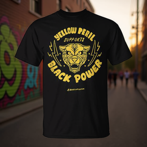 Camiseta amarilla Peril Black Power unisex para adultos talla mediana - Product Image 3