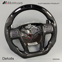 Volant intelligent en fibre de carbone véritable personnalisé avec palettes de changement de vitesse pour Chrysler 200, 200S, 300, 300C, 300S, Pacifica (2011-2015)