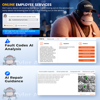 THINKCAR THINKSCAN 689BT Sistem Lengkap Tyler AI OBD2 Scanner Pengkodean ECU CANFD DOIP Dua Arah 34 Reset Alat Diagnostik Mobil