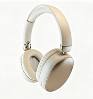 Casque sans fil supra-auriculaire stéréo d'entrée de gamme avec revêtement en caoutchouc et affichage numérique