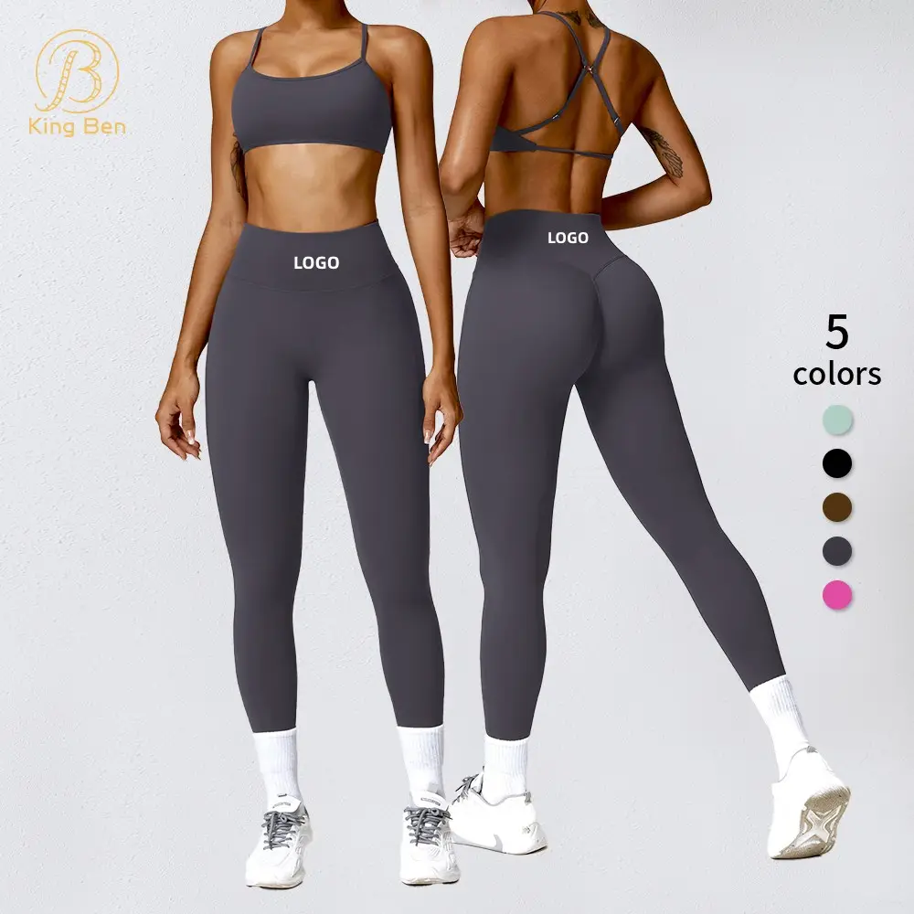 Ropa de entrenamiento ODM/OEM, ropa Sexy ajustada de 2 vías, sujetador ajustable, conjunto de Fitness para gimnasio, ropa de mujer