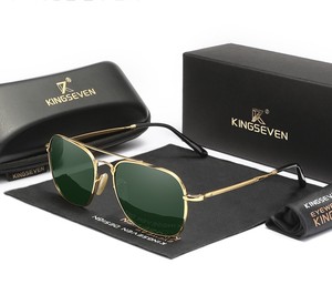 Gafas de Sol Unisex de Lujo <span class=keywords><strong>KINGSEVEN</strong></span>, Nuevo Modelo con Protección UV400, Antireflejo, Montura Cuadrada de Aleación con Lentes Polarizadas Tac 7118 - Product Image 1