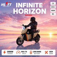 Moto électrique tout-terrain 2000W 70Km/h en acier haute teneur en carbone avec double frein à disque et suspension hydraulique pour la conduite en bord de mer et sur la plage (pour adultes)