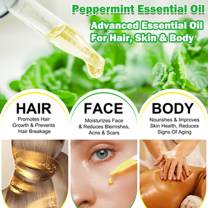 Aceite de Menta Orgánico de Grado Cosmético ALIVER, Antioxidantes Nocturnos, Mentol, Antiinflamatorio, Alivia la Picazón del Cuero Cabelludo, para el Cabello - Product Image 2