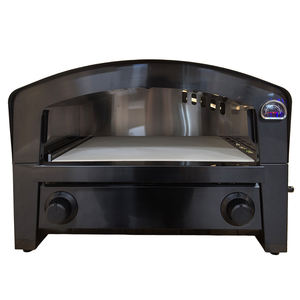 Four à pizza à <span class=keywords><strong>gaz</strong></span> extérieur de 16 pouces en acier inoxydable noir de conception autoportante de qualité supérieure à vendre - Product Image 4