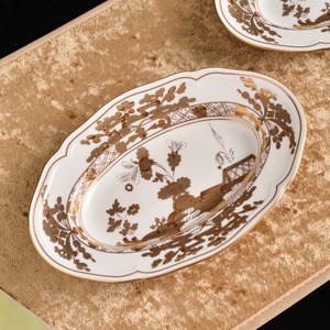 Elegant Floral Europe <b>Disposable</b> Eco-Friendly Ceramic Oval <b>Plate</b> Dish Serving Tray with Gift Box for Business Gifts Home Decor - Product Image 4