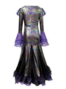Costume de <span class=keywords><strong>sirène</strong></span> sombre d'Halloween 2026, maquillage de bal, cosplay de femme, robe longue de <span class=keywords><strong>sirène</strong></span>, tenue de performance, costume de jeu d'anime - Product Image 3