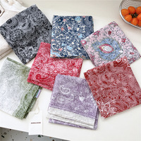 Petit foulard carré respirant 65x65cm pour femme, léger, printemps-été, écharpe de cou, tour de cou toutes saisons, foulard étudiant