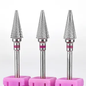 Manicure & Pedicure Conical Shape Excellent Heat Dissipation Tungsten Carbide Nail Drill Bit Fast Armor Removal Nail Bur