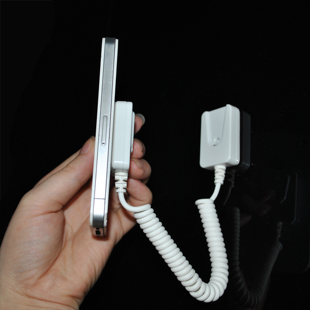 Retail Store Square Spring Display Anti-theft Cable Exhibition Products Security Antilost Mobile Stand