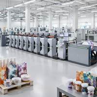 Presse flexographique modulaire 6/8 couleurs à grande vitesse pour l'impression rouleau à rouleau de sacs de messagerie et d'emballages souples non tissés