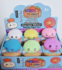 Dumpling Wooden TPE Anti-Stress <b>Ball</b> Sensory Fidget Toy <b>Squeeze</b> Squishy Dumpling Bun Stress Relief Toys Slow Rebound YiSi Brand - Product Image 4
