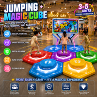 Cube Magique Interactif avec Écran HD de 85 Pouces, Jeu de Saut Multijoueur, Plateforme de Saut LED, Équipement de Terrain de Jeux Intérieur |   InteraGame