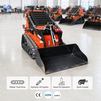 Livraison Gratuite Chargeuse Compacte sur Chenilles 400 kg à Moteur Diesel, Mini-chargeuse sur Chenilles, CE EPA EURO5, Vente Directe Usine, Garantie 2 Ans