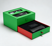 Boîte d'emballage pour lunettes de vue en papier rigide de luxe, personnalisable avec logo, écologique, en matériaux recyclés, réutilisable et portable