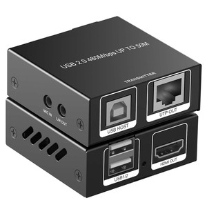 1080P <span class=keywords><strong>HDMI</strong></span> KVM Extender 50m USB 2.0 Extender 2 ports USB Extender sur Cat5e Cat6 RJ45 - Product Image 1