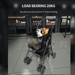 2023 Offre Spéciale chat <span class=keywords><strong>chiot</strong></span> chien double poussette pour animaux de compagnie luxe 4 roues Double poussette pour animaux de compagnie - Product Image 3