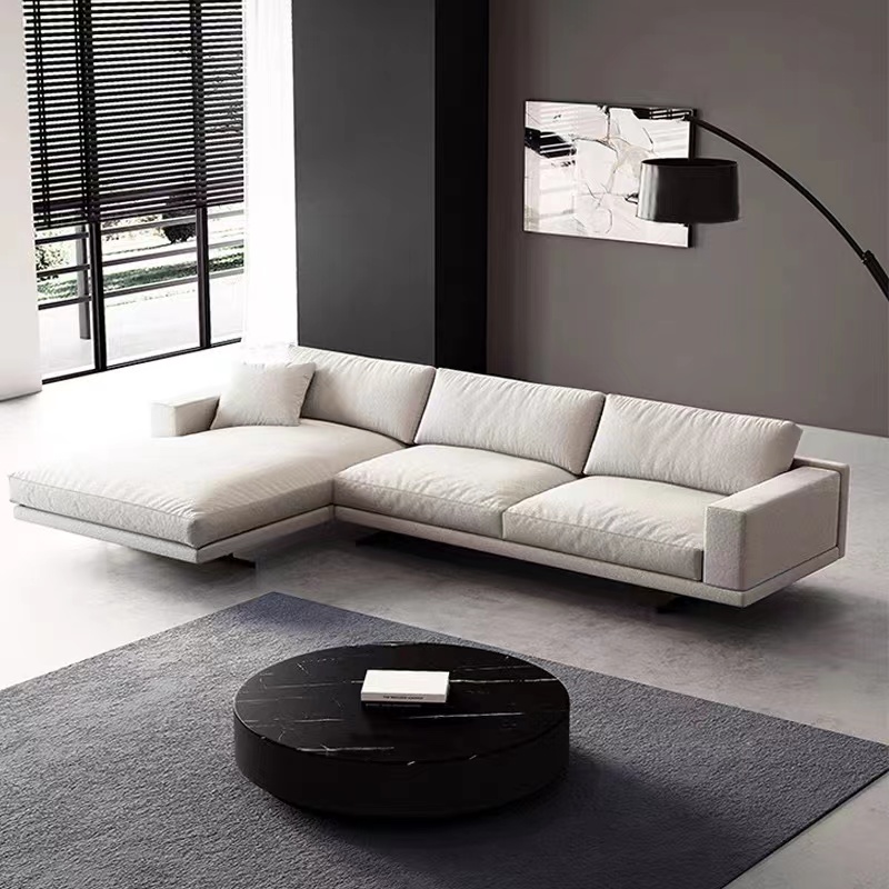 Luxury sectional lounge home furniture couches metal base woven fabric living room sofas