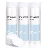 Organic Cotton Pads Amazon Best Sell Lint Free 3-layer Organic Cotton Facial Cleansing Disposable Pads Makeup Remover Cotton Pads