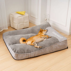 Cama ortopédica para perros XXL de lujo personalizada al por mayor, cama de cueva rectangular lavable y de felpa para perros grandes y gatos, estilo moderno - Product Image 1