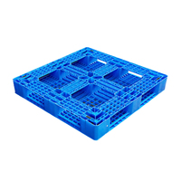 Vente en gros OEM personnalisé Heavy Duty HDPE Grande palette Euro simple face 9 coureurs grille empilable avec entrée à 4 voies