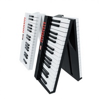 Piano numérique pliable léger à 61 touches, clavier portable rechargeable en plastique, instrument de musique de voyage, sortie d'usine 127