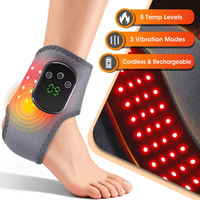 Masseur de jambe chauffant électrique sans fil, portable, adapté aux chevilles et aux pieds, avec vibration, soulagement de la douleur