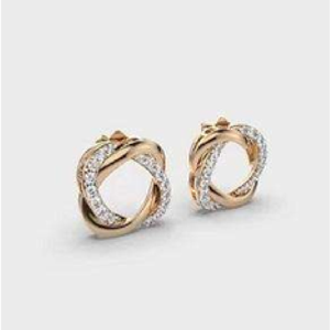 Boucles d'oreilles clous en or massif 18 carats avec diamants de laboratoire, motif floral, certifiées IGI, taille ronde brillant - Product Image 3