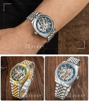 Montre automatique avec logo personnalisé, montre mécanique pour homme, 40 mm, acier inoxydable, marque privée, OEM, ODM, fabricant en gros