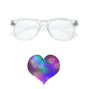 3D <strong>Prism</strong> Rainbow Effect Plastic Heart Diffraction <strong>Glasses</strong> Great EDM &amp; Concert Rave Eyewear Accessory - Product Image 5