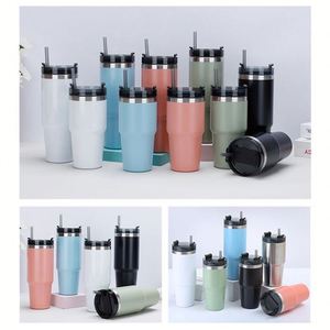 แก้วน้ำสแตนเลสขนาด 20 ออนซ์ 30 ออนซ์ แก้วกาแฟเก็บความร้อนสุญญากาศ  แบบพกพาสำหรับเดินทาง  ออกแบบโลโก้ได้ตามต้องการ แก้วน้ำสำหรับเดินทางในรถยนต์ - Product Image 6