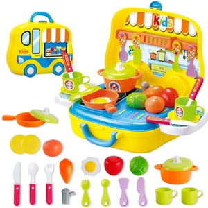 Juego de Cocina de Plástico Educativo para Niñas con Caja de Herramientas 3 en 1 y Vajilla Infantil - Product Image 2