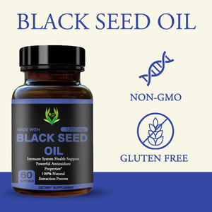 Cápsulas de Aceite de Semilla de Comino Negro de Alta Potencia, Apoyo al Bienestar y Salud Respiratoria, Nigella Sativa, Suministro Natural - Product Image 3