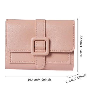 Portafoglio <span class=keywords><strong>in</strong></span> <span class=keywords><strong>pelle</strong></span> sintetica semplice stile corto <span class=keywords><strong>da</strong></span> <span class=keywords><strong>donna</strong></span> titolare di una carta per <span class=keywords><strong>carte</strong></span> di credito con spazio per contanti e facile <span class=keywords><strong>da</strong></span> trasportare A mano - Product Image 5