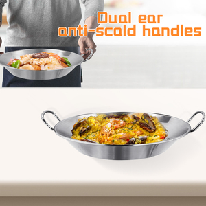 مقلاة بايلا مقاومة للشواء في الهواء الطلق مطبخ منزلي متوافق مع الحث من الفولاذ المقاوم للصدأ - Product Image 4