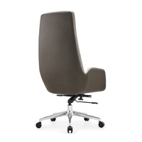Chaise de bureau de luxe haut de gamme européenne en cuir, chaise de direction pour salle de conférence, base en aluminium, chaise en PU pour bureau