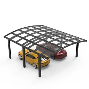 Outdoor Aluminium Polycarbonat Dach Gehweg deckt Auto Abschirmung Baldachin Parkhaus für zwei Auto