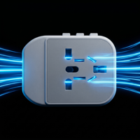 Adaptateur de voyage universel USB Type C avec prise rétractable, convertisseur mondial 5 ports, entrée 110-250V, format de poche pour les voyages