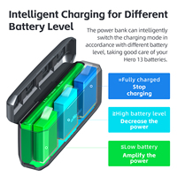 AMagisn Chargeur rapide de batterie externe Chargeur rapide avec capacité de 7710mAh pour GoProHero 13 Sport Camera Accessory