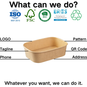 Wadah Kertas Persegi Panjang untuk Roti Panggang Xiamen Food Grade 1000ml, Wadah Makanan Sekali Pakai, Aman untuk Oven, Loyang Kue untuk Toko Roti dan Dapur - Product Image 6