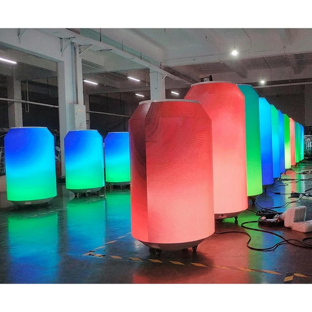 Ring-pull Can LED Display P3.9 P4.8 P6 IP65 Indoor Flexible High Brightness Screen for Self-Service Business Advertising