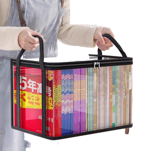 Housse de rangement pour livres en PVC imperméable, classique, anti-poussière, pour salon, ensemble de sacs de rangement multi-usages, design pliable portable, pour déménagement et emballage - Product Image 2