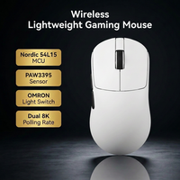 OEM Ultimate 2.4Ghz USB Wireless Programmable Ergonomic Gaming Mouse PAW3950/PAW3395 MAX 57g 1K/8K Polling Rate Tangan Kanan 6