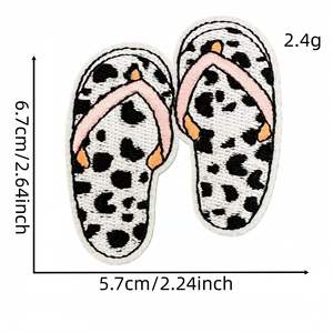 Nouveau patch thermocollant brodé motif léopard vintage de dessin animé, thème Saint-Valentin, motifs bonbon, pantoufle, nœud, 'Kiss Me', lunettes de soleil, parfum - Product Image 4